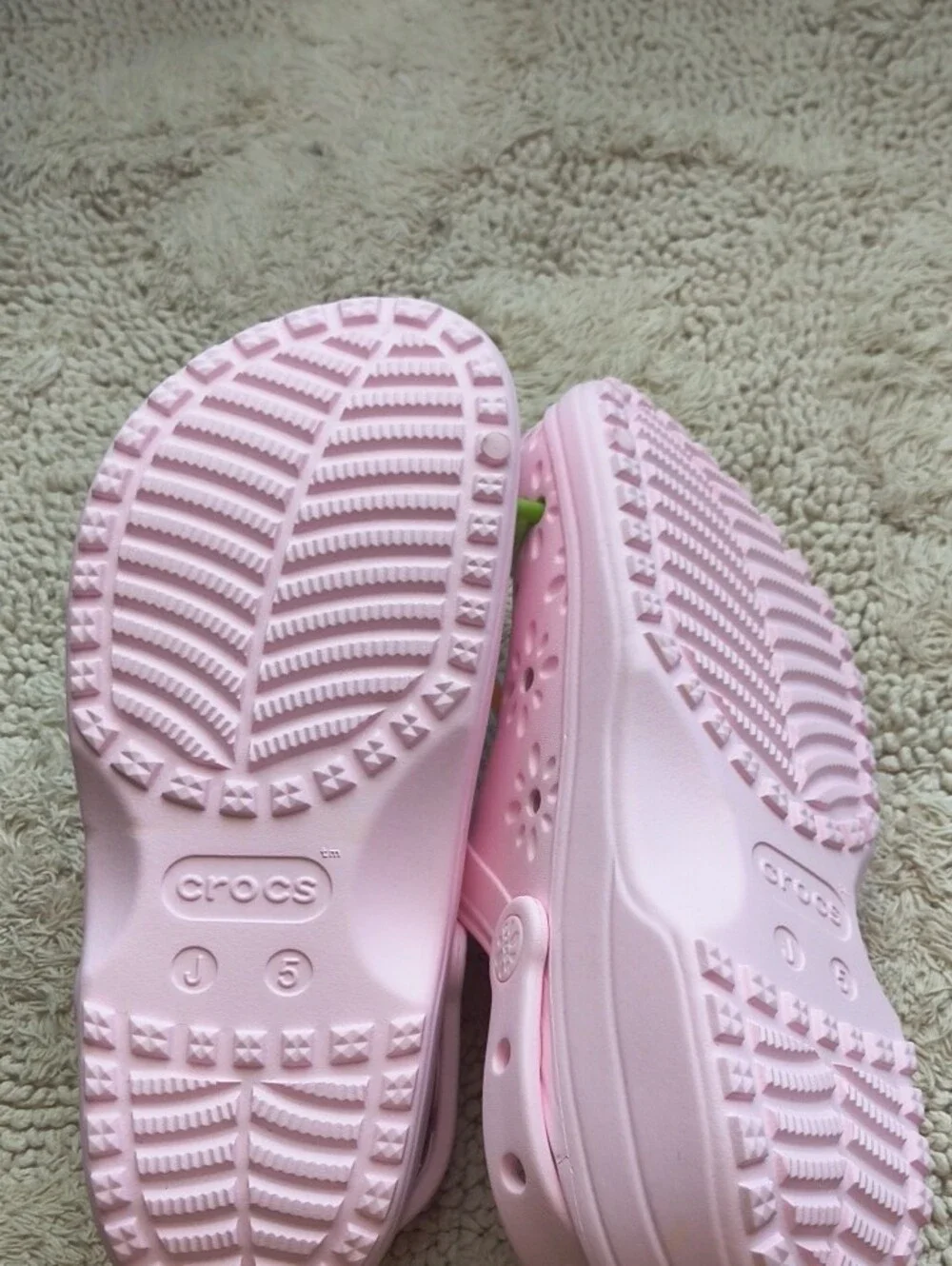 CROCS Kids Floral Classic Clog in Light Pink